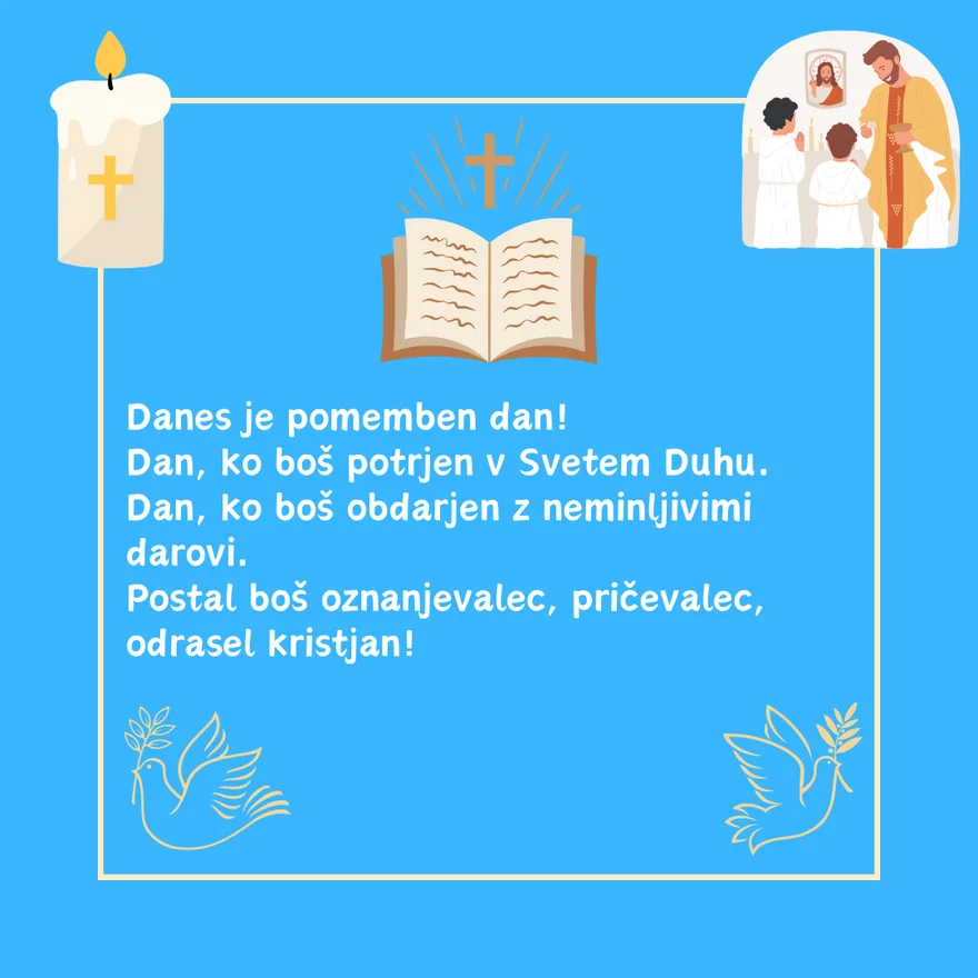 Verzi in voščila za Sveto Birmo