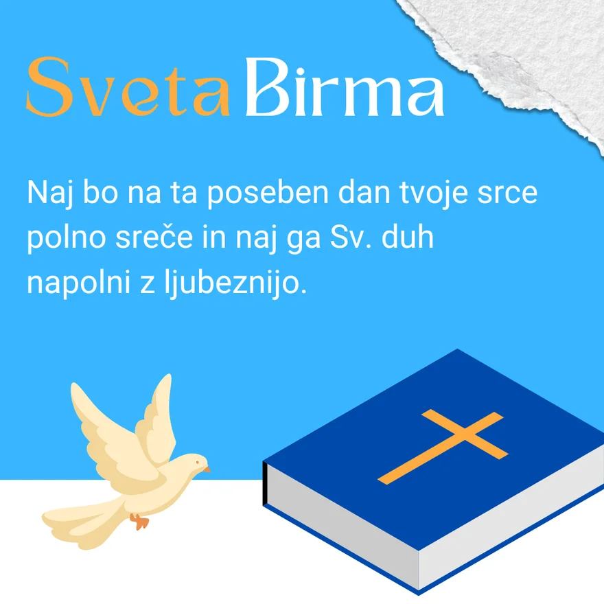 Verzi in voščila za Sveto Birmo